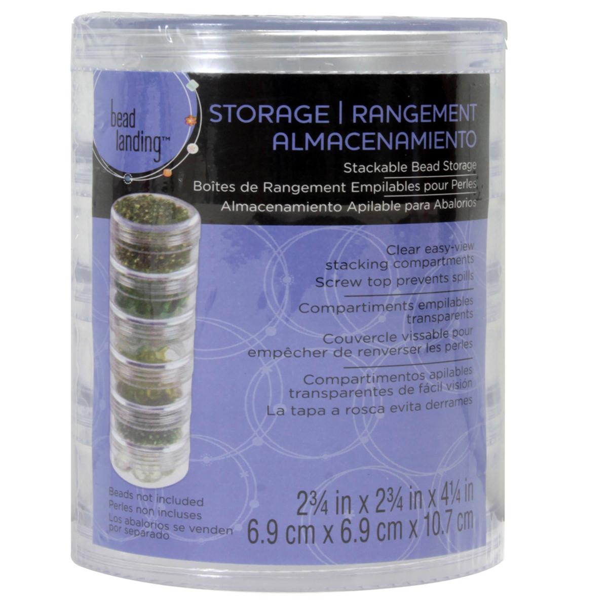 Bead Landing Clear Stackable Storage 2 3 4